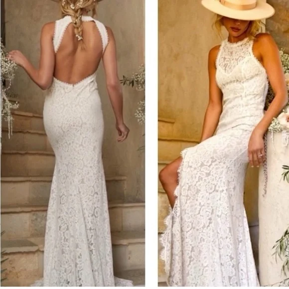 Lulus Everlasting Enchantment Maxi Dress Lulus Dresses Lulus Love Everlasting White Floral Lace Mermaid